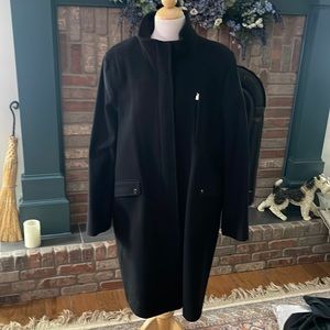 NWT TALBOTS BLACK ITALIAN WOOL WINTER COAT. SIZE 18